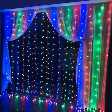 Гірлянда новорічна світлодіодна водоспад на вікно RD-080 240 LED, 2х2 м (багатокольорова)
