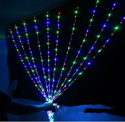 Гірлянда новорічна світлодіодна водоспад на вікно RD-080 240 LED, 2х2 м (багатокольорова)