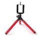 Штатив-тринога настільний з гнучкими ніжками NULIER, 17 см (штатив для телефону, штатив для фото) червоний