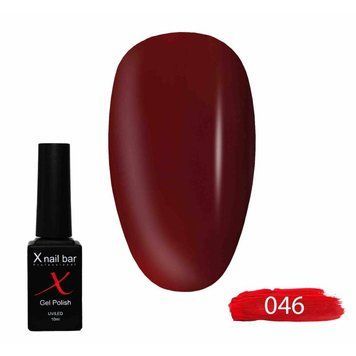 Гель-лак для нігтів, для манікюру X Nail Bar Professional 10ml №046