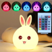 Нічник силіконовий "Кролик" 3DTOYS LAMP (7 кольорів свічення)