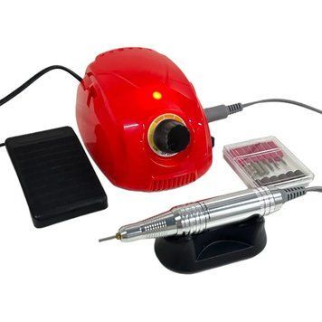 Фрезер для маникюра и педикюра Nail Polisher DM-212, 65 Вт 35000 об/мин (фрезер для аппаратного маникюра) красный