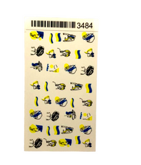 Слайдеры–наклейки для дизайна ногтей "Украина" 3484