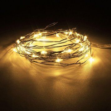 LED Гірлянда декоративна світлодіодна на батарейках 3 м (тепле світло жовте)