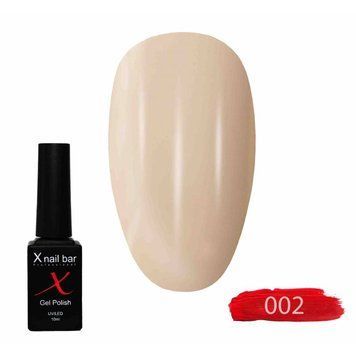 Гель-лак для нігтів, для манікюру X Nail Bar Professional 10ml №002