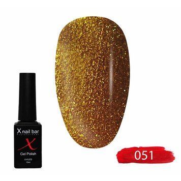 Гель-лак для нігтів, для манікюру X Nail Bar Professional 10ml №051