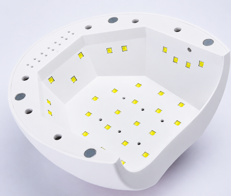 Професійна LED+UV лампа 48 Вт для манікюру та педикюру з пластиковою внутрішньою частиною