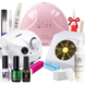 Стартовый набор для маникюра гель-лаком с лампой SUN 1, фрезером Nail Polisher DM-202 и вытяжкой 858-2а