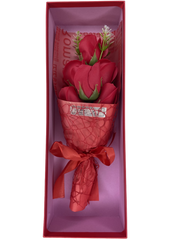 Набір подарунковий мило ароматизоване "Червоні троянди тип 2" (набір мила, квіти з мила)