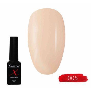 Гель-лак для нігтів, для манікюру X Nail Bar Professional 10ml №005