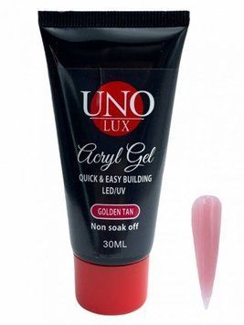 Полігель для нігтів, для манікюру Golden Tan UNO Lux, 30 мл