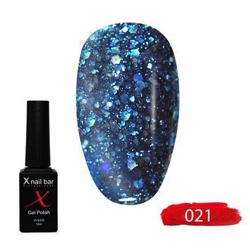 Гель-лак для нігтів, для манікюру X Nail Bar Professional 10ml №021