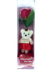 Набор подарочный мыло ароматизированное "Мишка с розой" (Мыло для тела и рук, Мыло фигурка)