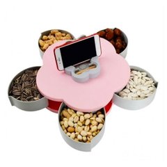 Тарелка - органайзер для закусок с подставкой для телефона