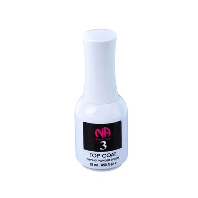 Топ для ДИП системы, для ногтей "NA Nails" Top Coat Dipping (Каучуковое верхнее покрытие) 15 мл