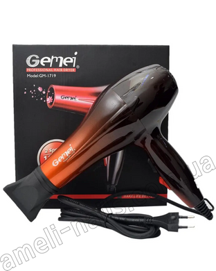 Фен для сушіння та укладання волосся GEMEI GM-1719