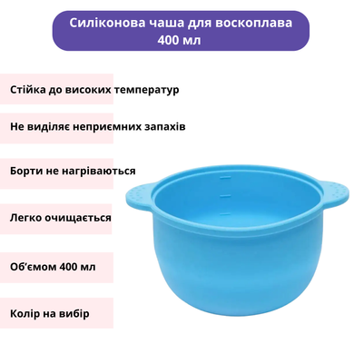 Набір для депіляції Consumables 3 в 1: силіконова чаша, тальк з ментолом 100 г, шпателі для депіляції 50 шт