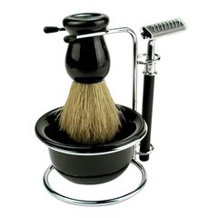 Набор для бритья (набор для барбера, для парикмахера, barber, кисточка помазок, бритва)