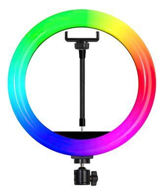 Кільцева лампа RGB MJ-33 USB зі штативом + Bluetooth пульт для селфі XoKo RC-100
