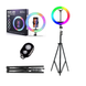 Кільцева лампа RGB MJ-33 USB зі штативом + Bluetooth пульт для селфі XoKo RC-100