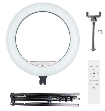 Кольцевая LED лампа для фото, селфи с держателем для телефона RL-18 mini, 45 см + штатив