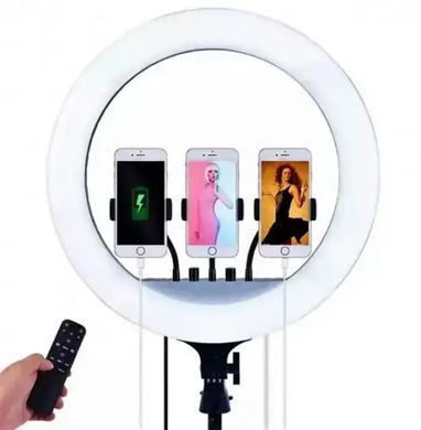 Кольцевая LED лампа для фото, селфи с держателем для телефона RL-21 54 см + ШТАТИВ + ПУЛЬТ + СУМКА