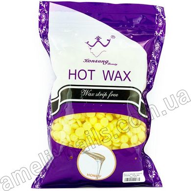 Горячий пленочный воск в гранулах для депиляции, для воскоплава Hot Wax Мед 300 г