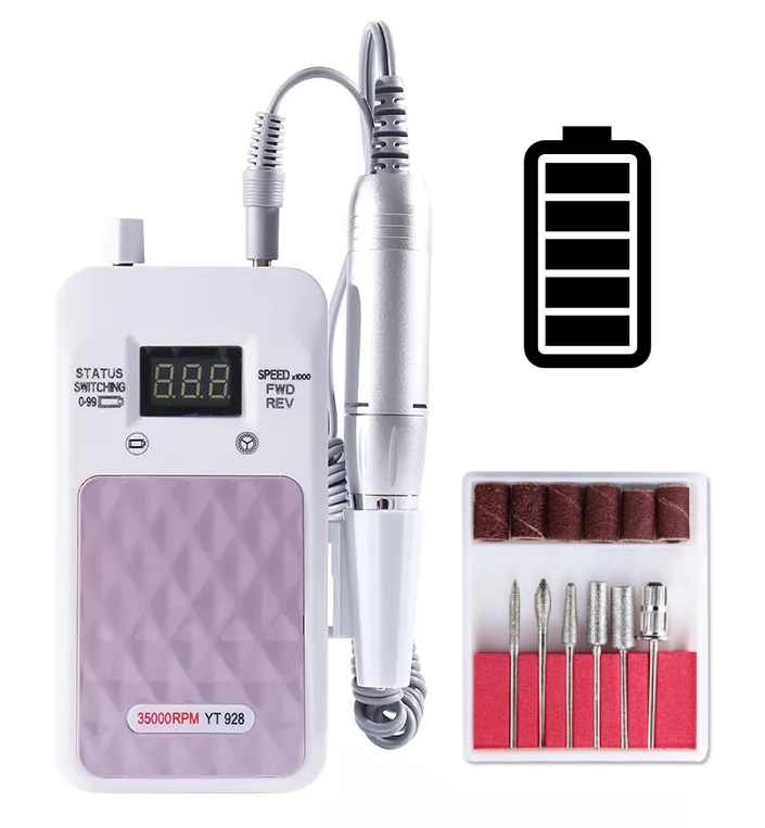 Портативний фрезер для манікюру на акумуляторі Portable Nail DRILL