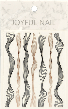 Декор для нейл-дизайну Гнучкі лінії Joyful Nail