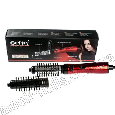 Фен-щітка для сушіння та укладання волосся обертається Gemei GM 4829 (браш, стайлер для волосся)