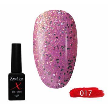 Гель-лак для нігтів, для манікюру X Nail Bar Professional 10ml №017