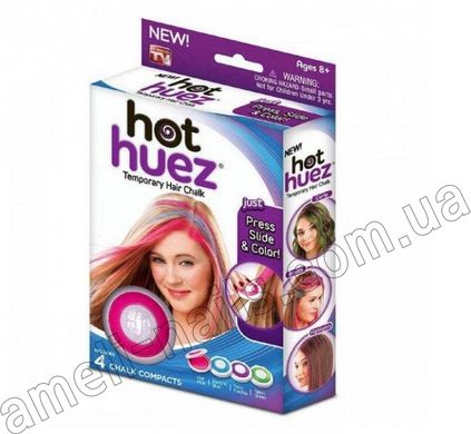 Крейда кольорова для волосся Hot Huez, 4 кольори