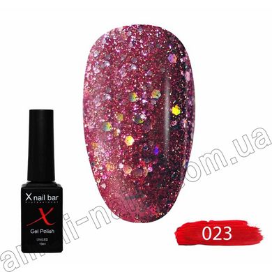 Гель-лак для нігтів, для манікюру X Nail Bar Professional 10ml №023