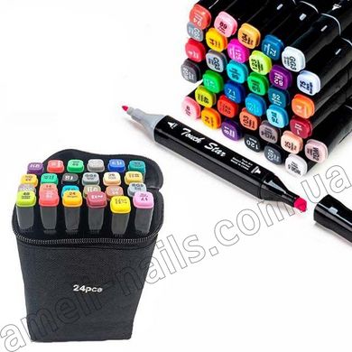 Набір кольорових маркерів для малювання 24 шт. (маркери для малювання, матеріали для малювання)