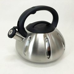 Чайник із свистком Unique UN-5304, 3.0 л (чорна ручка)