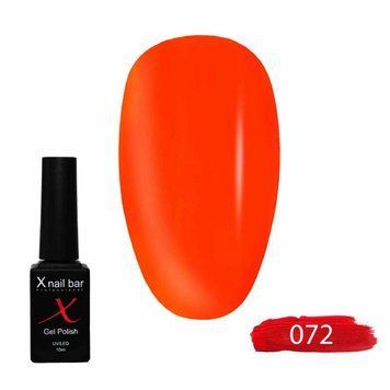 Гель-лак для нігтів, для манікюру X Nail Bar Professional 10ml №072