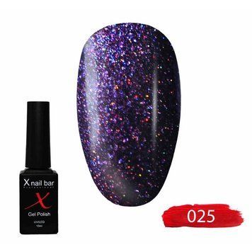 Гель-лак для нігтів, для манікюру X Nail Bar Professional 10ml №025