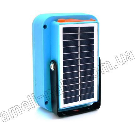 Ліхтар переносний LED CC011 з акумулятором та сонячною батареєю 50 Вт Блакитний